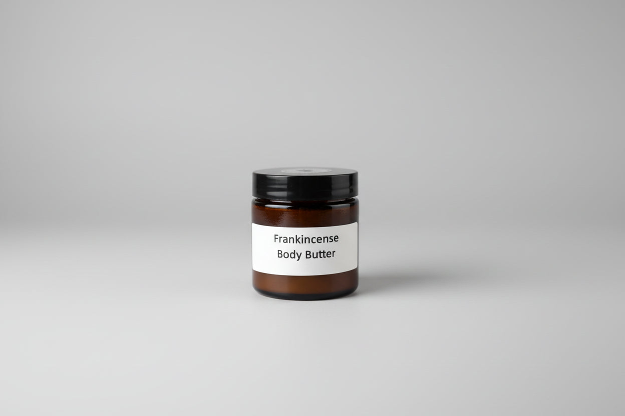 Creamy Tallow Body Butter from The Rose Soaps Candles Etc, showing a jar of rich moisturizer with a smooth, natural texture.