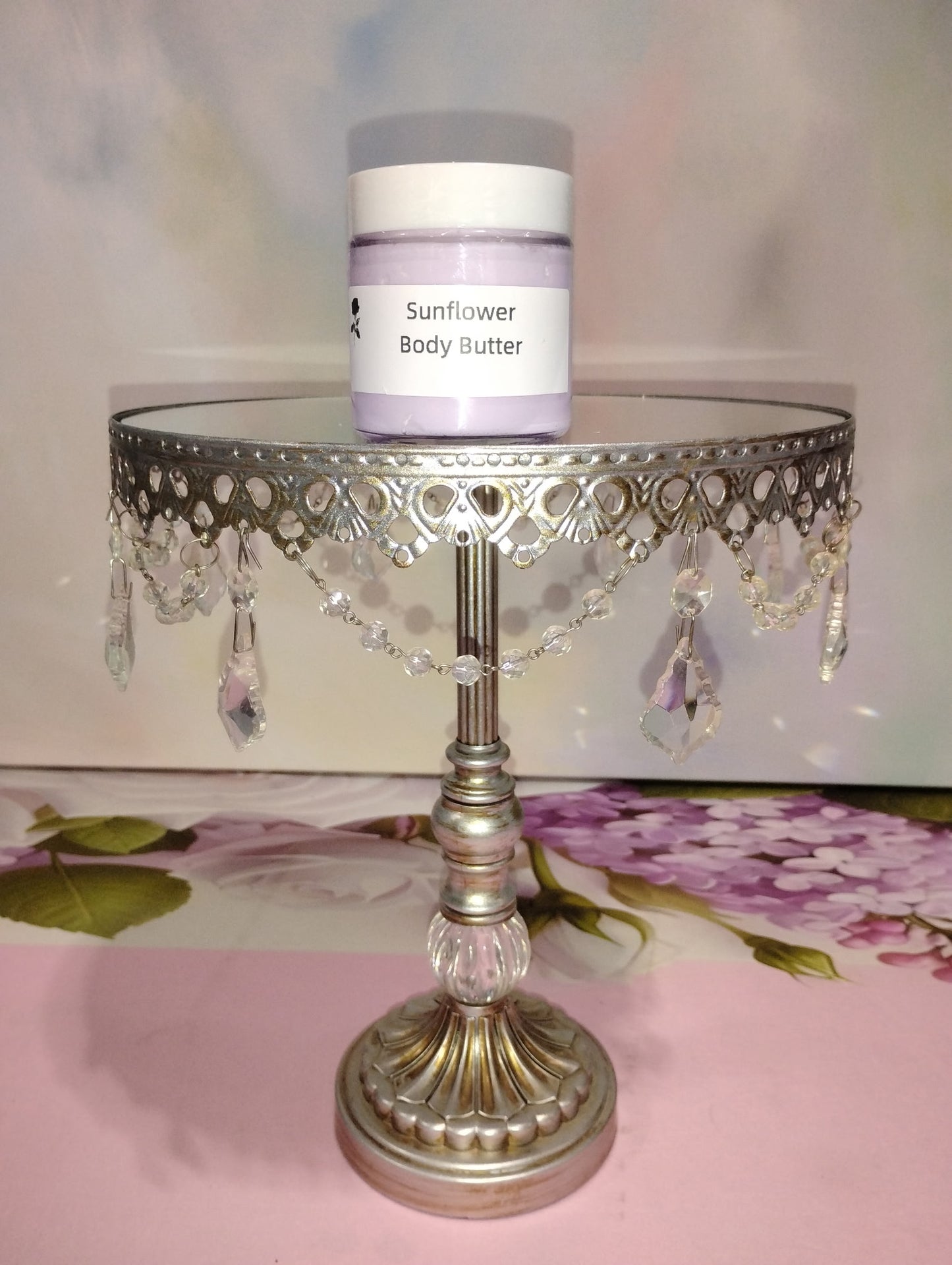 Creamy Tallow Body Butter from The Rose Soaps Candles Etc, showing smooth, whipped lotion in a jar for deep moisturizing.